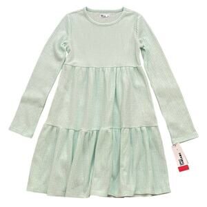 New Epic Threads Kids Size L 10-12Yrs Green Tea Long Sleeve Dress